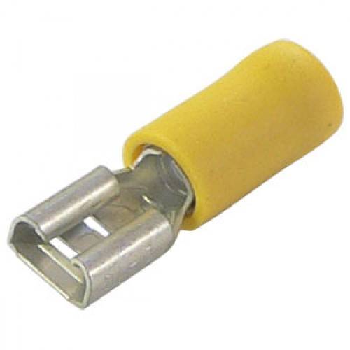 ELTECH INSULATED FEMALE LUG 5.5X7A / 6.4X8MM YELLOW 10PCS